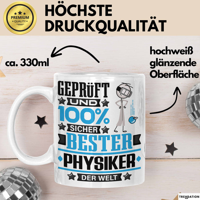 Physiker Geschenk Lustiger Spruch für Physiker Geschenkidee Bester Physiker Der Welt Weiß Trendation