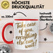 Motivierend Inspirierend Tasse Geschenk Lustige Geschenkidee Spruch Kümmere Dich Um Dich Alles Andere Kann Warten Rot Trendation