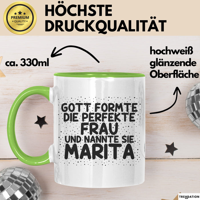 Marita Tasse Gott Formte Die Perfekte Frau Und Nannte Sie Marita Geschenk Grün Trendation