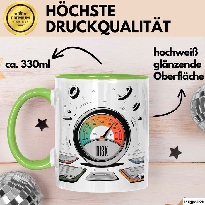 Aktuar Tasse Geschenk Lustige Geschenkidee Spruch Für Risiko Analysten Grün Trendation