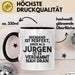 Juergen Tasse Niemand Ist Perfekt, Juergen Ist Nah Dran Geschenk Schwarz Trendation