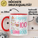 100er Geburtstag Tasse Geschenk Happy 100 And Glamarous Llama Alpaka Liebhaber Geschenkidee zum Geburtstag Rot Trendation