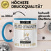 Pilates-Enthusiastin Tasse Geschenk Ich Bin Pilates-Enthusiastin Warum Weil Ich Es Kann Geschenkidee Geburtstag Blau Trendation