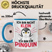 Lustige Tasse Geschenk Pinguin Mit Sonnenbrille Cooles Design Blau Trendation