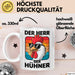 Huhn Tier Bauer Tasse Becher Geschenk Lustige Geschenkidee Spruch Der Herr Der Hühner Weiß Trendation