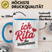 Rita Tasse Geschenk Ich Bin Vollkommen Rita Geschenkidee Geburtstag Blau Trendation