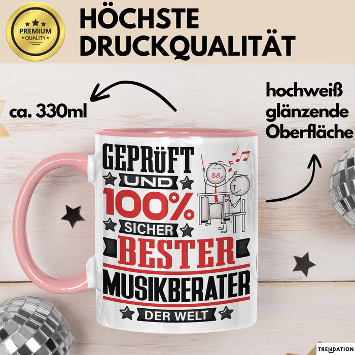 Musikberater Geschenk Lustiger Spruch für Musikberater Geschenkidee Bester Musikberater Der Welt Rosa Trendation