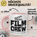 Film-Crew Tasse Geschenk Fime-Macher Geschenkidee Becher Rosa Trendation