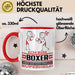 Boxer Geschenk Tasse Ich Bin Boxer Aber Sag Doch Einfach Superheld Lustige Geschenkdiee für Boxer Kaffee-Becher Rot Trendation