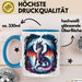 Fantasy Liebhaber Tasse Geschenkidee für Mythologie Fans Blau Trendation