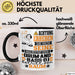 Drum-and-Bass-DJ Geschenk Tasse Lustiger Spruch Erheben Sie Sich Der Drum-and-Bass-DJ Betritt den Raum Schwarz Trendation