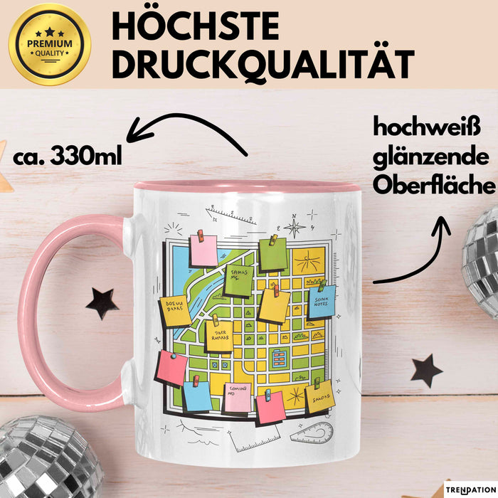 Stadtplaner Tasse Geschenk Lustige Geschenkidee Spruch Für Stadt Denker Rosa Trendation