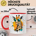 Giraffe Mit Sonnenbrille Tasse Geschenk Lustige Geschenkidee Spruch Rot Trendation