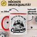 Campen Tasse Geschenk Tasse Camper Geschenkidee Spruch Kaffee-Becher Der Tut Nix Der Will Nur Campen Camping Rot Trendation