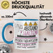 Pferdetherapeutin Tasse Geschenk Lustig Abstand Halten Hochleistungs-Pferdetherapeutin Mit Drang Zur Perfektion Bei Der Arbeit Blau Trendation