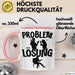 Gitarrist Tasse Geschenk für Gitarrenspieler Männer Geschenkidee Problem und Lösung Gitarre Rosa Trendation
