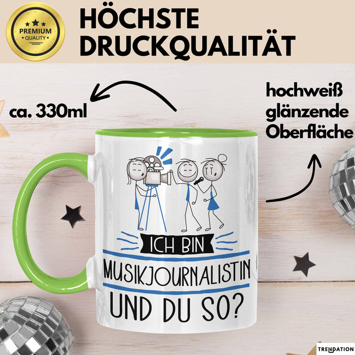 Musikjournalistin Tasse Geschenk Ich Bin Musikjournalistin Und Du So Geschenkidee Lustiger Spruch Becher Trendation