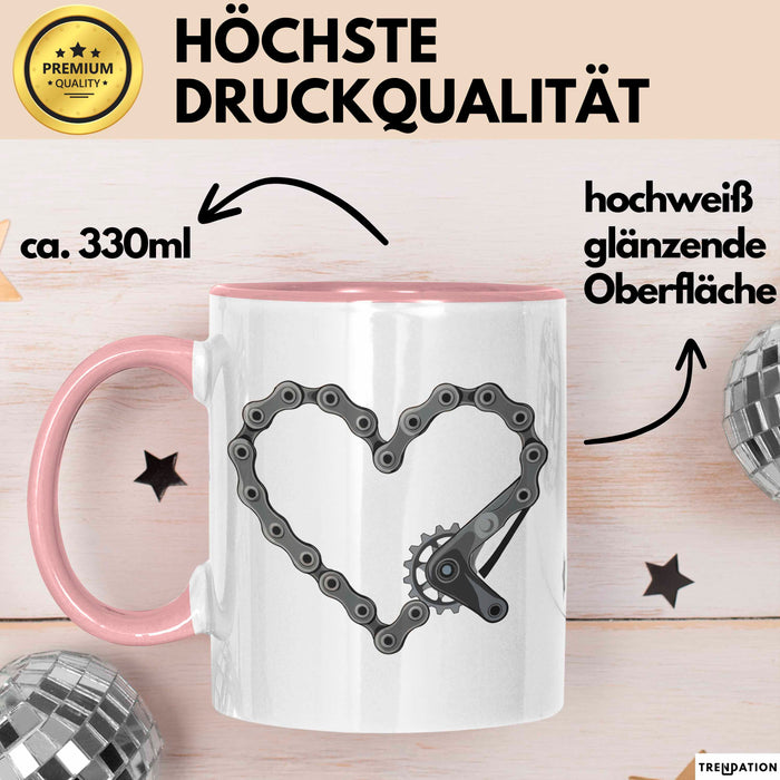 Radfahrer Tasse Geschenkidee für Fahrradfahrer Rosa Trendation