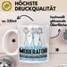 Moderator Geschenk Tasse Ich Bin Moderator Aber Sag Doch Einfach Superheld Lustige Geschenkdiee für Moderator Kaffee-Becher Weiß Trendation