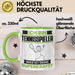 Tennisspieler Tasse Geschenk für Tennisspieler Geburtstag Lustiger Spruch Kaffee-Becher Was Ist Deine Superkraft Grün Trendation
