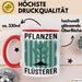 Garten Pflanzen Gärtner Tasse Geschenk Lustige Geschenkidee Spruch Pflanzenflüsterer Rot Trendation