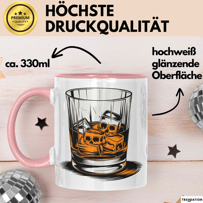 Whiskytrinker Tasse Geschenkidee für Whisky Liebhaber Rosa Trendation