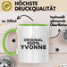 Yvonne Tasse Original 100% Yvonne Geschenk Grün Trendation