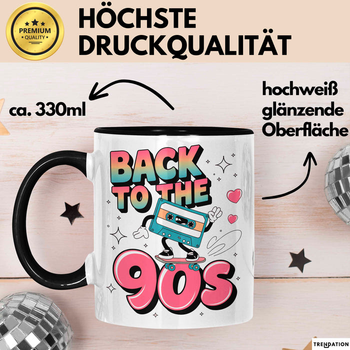 Vintage Retro Musik Tasse Geschenk Zurück in die 90er Geschenkidee Lustig Trendation