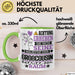 Großcousin Geschenk Tasse Lustiger Spruch Erheben Sie Sich Der Großcousin Betritt den Raum Grün Trendation