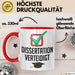 Doktorarbeit Geschafft Tasse Geschenk Dissertation Verteidigt Geschenkidee Master Doktor Kaffee-Becher Rot Trendation