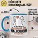 Halbcousin Geschenk Tasse So Gut Kann Nur Ein Halbcousin Aussehen Geschenkidee Kaffee-Becher Blau Trendation