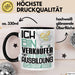 Verkäufer Ausbildung Tasse Geschenk Ich Bin Verkäufer In Der Ausbildung Ich Darf Das Geschenkidee Spruch Schwarz Trendation