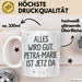 Petra-Marie Tasse Geschenk Alles Ist Gut Petra-Marie Ist Jetz Da Geschenkidee Becher mit Name Weiß Trendation
