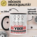 Yogi Geschenk Tasse Ich Bin Yogi Aber Sag Doch Einfach Superheld Lustige Geschenkdiee für Yogi Kaffee-Becher Schwarz Trendation