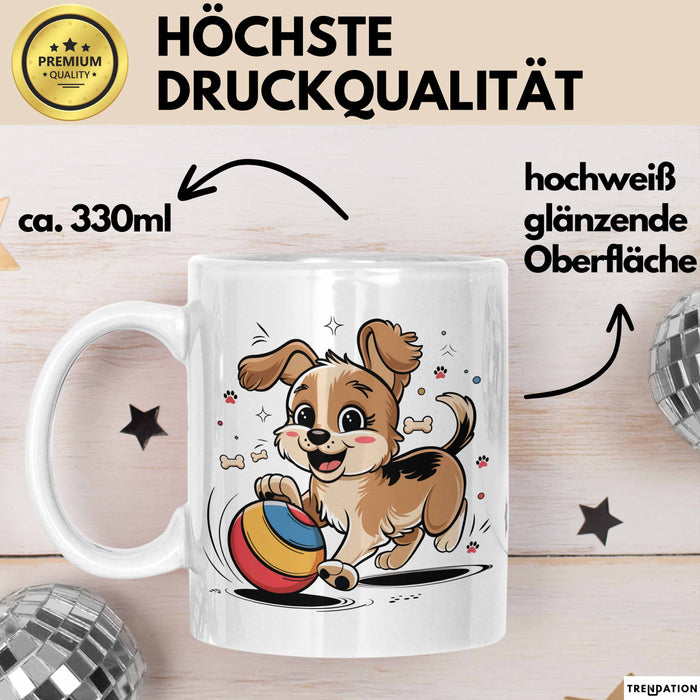Hunde Liebhaber Tasse Geschenkidee für Hundefreunde Weiß Trendation