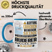 Ruderer Geschenk Tasse Lustiger Spruch Erheben Sie Sich Der Ruderer Betritt den Raum Blau Trendation