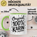 Karin Tasse Geschenk Original 100% Karin Geschenkidee Geburtstag Grün Trendation