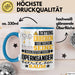 Opernsänger Geschenk Tasse Lustiger Spruch Erheben Sie Sich Der Opernsänger Betritt den Raum Blau Trendation
