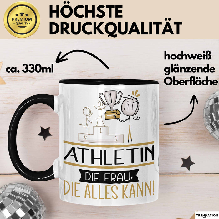 Athletin Geschenk Tasse Becher Die Frau Die Allen Kann Geschenkidee für eine Athletin Lustig Trendation