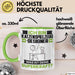 Katzenspielzeug-Designer Tasse Geschenk für Katzenspielzeug-Designer Geburtstag Lustiger Spruch Kaffee-Becher Was Ist Deine Superkraft Grün Trendation
