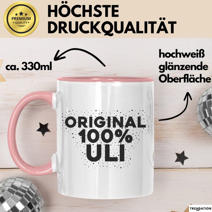 Uli Tasse Original 100% Uli Geschenk Rosa Trendation