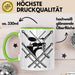 Drummer Schlagzeug-Spieler Geschenk Tasse Geschenkidee Kaffee-Becher Schlagzeuger Schlagzeug Stick Grün Trendation