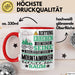 Mountainbiker Geschenk Tasse Lustiger Spruch Erheben Sie Sich Der Mountainbiker Betritt den Raum Rot Trendation