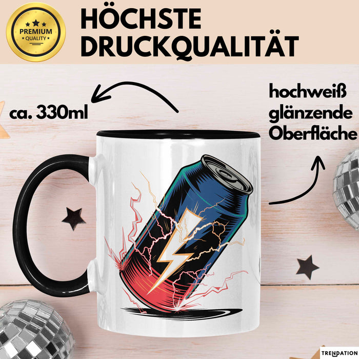 Energydrink Süchtiger Tasse Geschenkidee Koffein Liebhaber Trendation