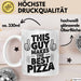 Pizzabäcker Tasse Geschenk Macht die beste Pizza Koch Spruch Weiß Trendation