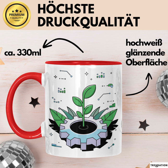 Nachhaltigkeits Berater Tasse Geschenk Lustige Geschenkidee Spruch Für Grüne Berater Rot Trendation
