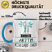 Geschenk für Ärztin Tasse Lustige Geschenkidee Geburtstag Ich Bin Ärztin Ich Darf Das Blau Trendation