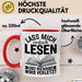 Leseratte Tasse Geschenk Lass Mich Einfach Lesen Und Niemand Wird Verletzt Bücher Rot Trendation