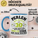 Perlenhochzeit Tasse Geschenk 30 Jahre Verheirtatet Geschenkidee Ehemann Ehefrau 30Er Jubuläum Becher Blau Trendation