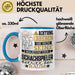 Schachspieler Geschenk Tasse Lustiger Spruch Erheben Sie Sich Der Schachspieler Betritt den Raum Blau Trendation